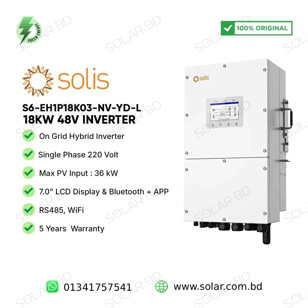 Solis 18kW Single Phase Hybrid Inverter S6-EH1P18K03-NV-YD-L